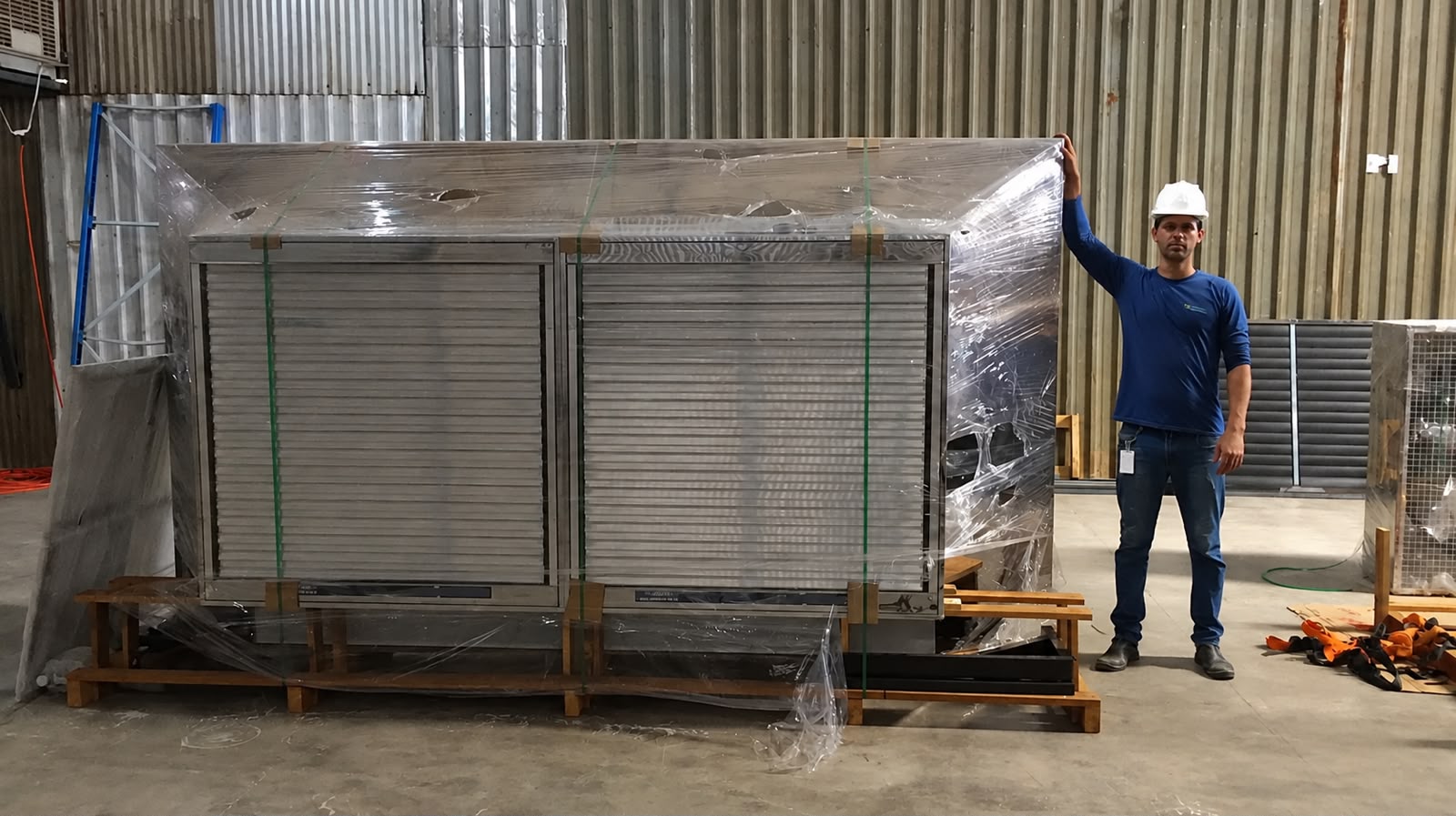 Equipamento de climatização Eco Brasil preparado para envio
